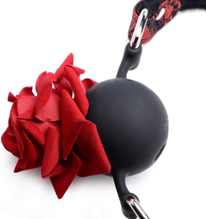 Silicone Ball Gag with Rose