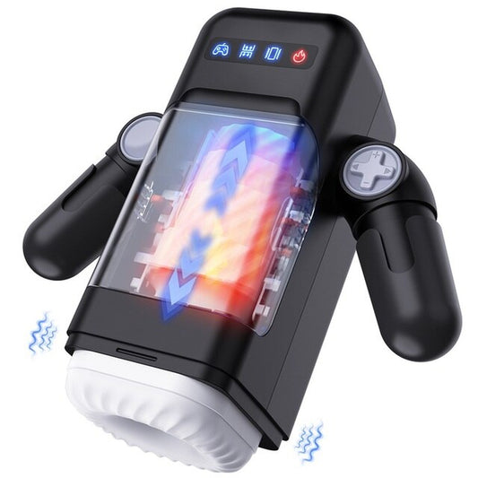 Automatic Male Masturbator Vibration Blowjob Machine with Silicone Vagina Masturbation Cup