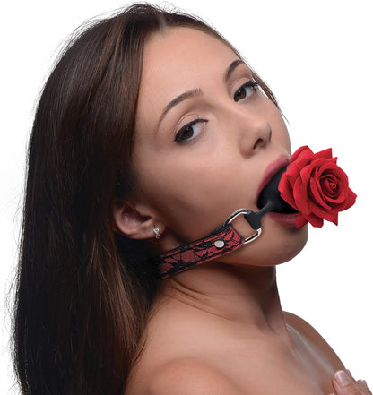 Silicone Ball Gag with Rose