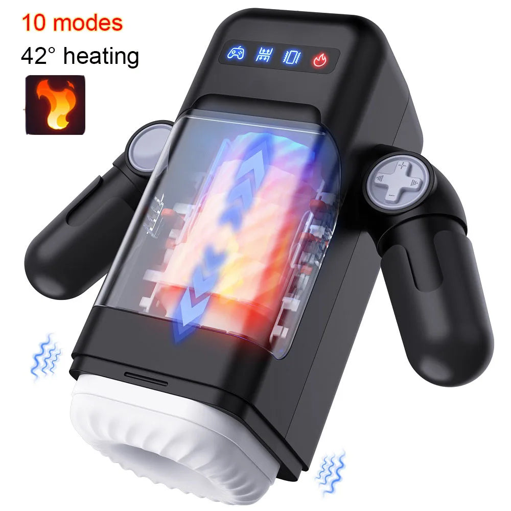 Automatic Male Masturbator Vibration Blowjob Machine with Silicone Vagina Masturbation Cup