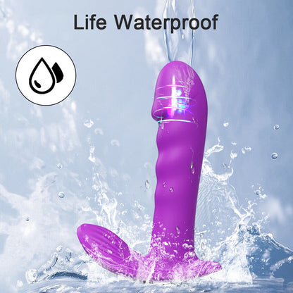 Thrusting Bluetooth Vibrator for Women • Rotating Telescopic Dildo • Remote Control • G Spot Massage Clitoris Stimulator