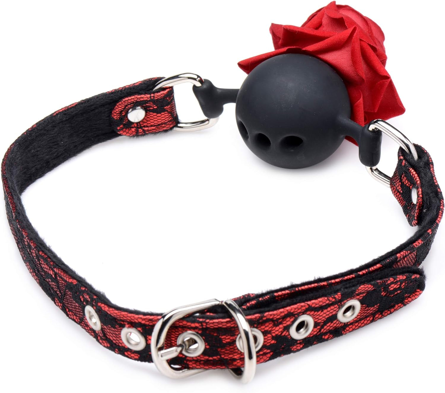 Silicone Ball Gag with Rose