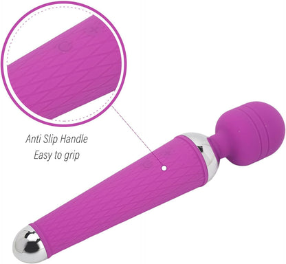 Handheld Personal Massager, Wireless Relaxation Tool, Rechargeable Low Noise Waterproof Vibrator Wand to Relieve Deep Tissue Muscle Pain and Fatigue